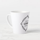 Elegante & Slanke Zwarte QR Code Latte Mok (Linkerhoek)