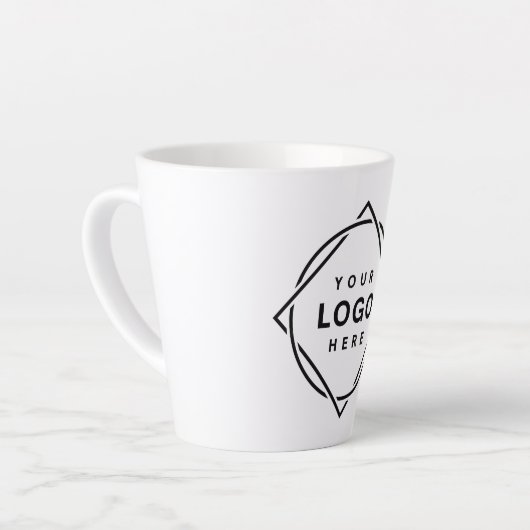 Elegante & Slanke Zwarte QR Code Latte Mok (Linkerhoek)