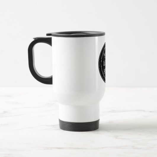 Elegante & Slanke Zwarte QR Code Reisbeker (Links)