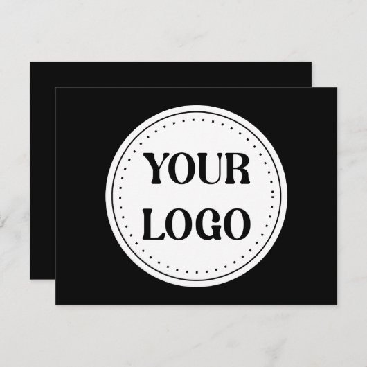 Elegante & Slanke Zwarte QR Code Save The Date (Voorkant / Achterkant)