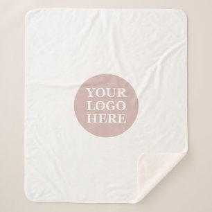 Elegante & Slanke Zwarte QR Code Sherpa Deken