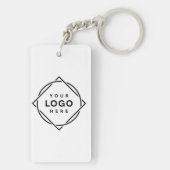 Elegante & Slanke Zwarte QR Code Sleutelhanger (achterkant)