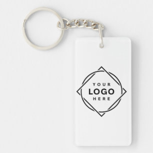 Elegante & Slanke Zwarte QR Code Sleutelhanger