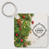 Elegante & Slanke Zwarte QR Code Sleutelhanger (Voorkant)