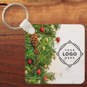 Elegante & Slanke Zwarte QR Code Sleutelhanger (Voorkant)