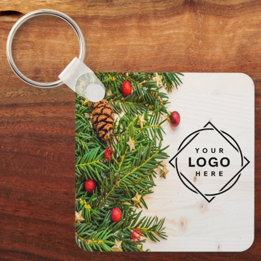 Elegante & Slanke Zwarte QR Code Sleutelhanger (Voorkant)