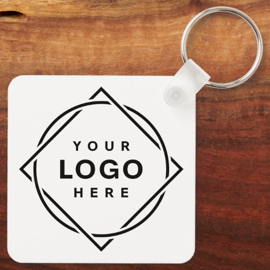 Elegante & Slanke Zwarte QR Code Sleutelhanger (Achterkant)