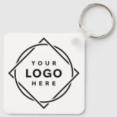 Elegante & Slanke Zwarte QR Code Sleutelhanger (Achterkant)