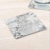 Elegante Slate Whisper Stream Marmeren Textuur Cus Kartonnen Onderzetters (Schuin)