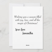 Elegante Sleighbel Magic Platte Kerstkaart (Achterkant)