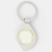 Elegante  Sleutelhanger met Waterverf Flor (Voorkant)