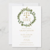 Elegante slinger foto rechtenfaculteit afstudeerfe kaart (Voorkant)