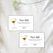 Elegante slok Zie Martini Luier Raffle Baby shower Informatiekaartje
