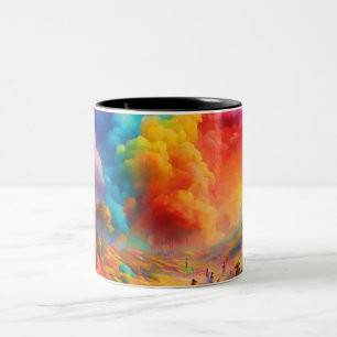 Elegante slokbeker tweekleurige koffiemok