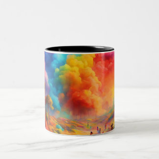 Elegante slokbeker tweekleurige koffiemok