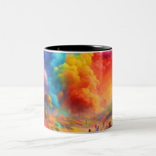 Elegante slokbeker tweekleurige koffiemok (Center)