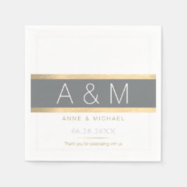 Elegante / smaakvolle monogram bruiloft receptie servetten