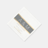 Elegante / smaakvolle monogram bruiloft receptie servetten (Hoek)