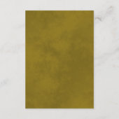 Elegante Smaragd & Gouden Huwelijk QR Code Details Informatiekaartje (Achterkant)