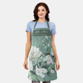 Elegante Smaragd groen Beauty Professional Schort (Gedragen)