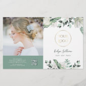 Elegante smaragd groen bifold brochure (Voorkant)