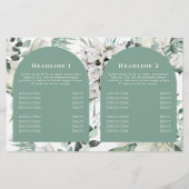 Elegante smaragd groen bifold brochure (Achterkant)