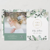 Elegante smaragd groen bifold brochure (Voorkant / Achterkant)