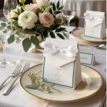 Elegante Smaragd Groene Bruiloft Favor Box