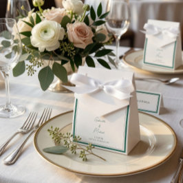 Elegante Smaragd Groene Bruiloft Favor Box Bedankdoosjes