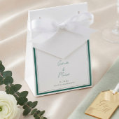 Elegante Smaragd Groene Bruiloft Favor Box Bedankdoosjes