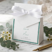 Elegante Smaragd Groene Bruiloft Favor Box Bedankdoosjes