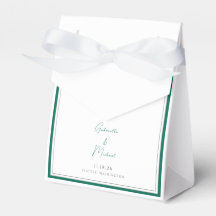 Elegante Smaragd Groene Bruiloft Favor Box