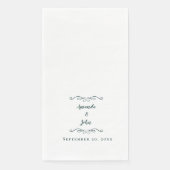 Elegante Smaragd Groene Formele Huwelijksreceptie Servet (Voorkant)