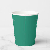 Elegante Smaragd Groene Huwelijkspapier Cups Papieren Bekers (Rechts)