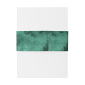 Elegante Smaragd Groene Kleur Wash & Gouden Bruilo Uitnodigingen Wikkel (Achterkant Voorbeeld)