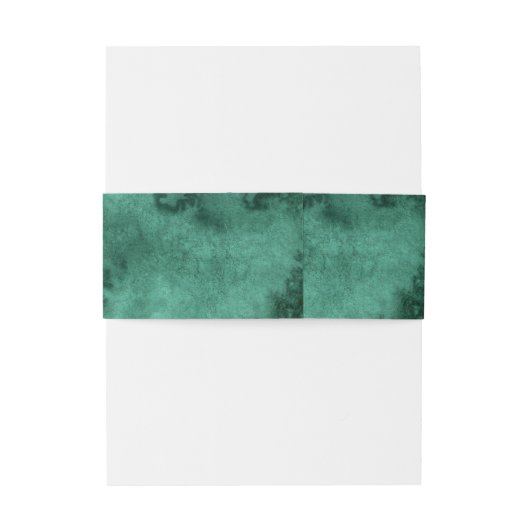 Elegante Smaragd Groene Kleur Wash & Gouden Bruilo Uitnodigingen Wikkel (Achterkant Voorbeeld)