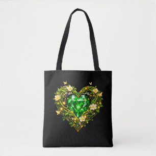 Elegante Smaragd Hart Luxe Tote Tas