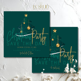 Elegante Smaragd Kerstboom Feest Save The Date