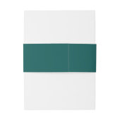 Elegante Smaragd Omlijnd Monogram Bruiloft Uitnodigingen Wikkel (Achterkant Voorbeeld)