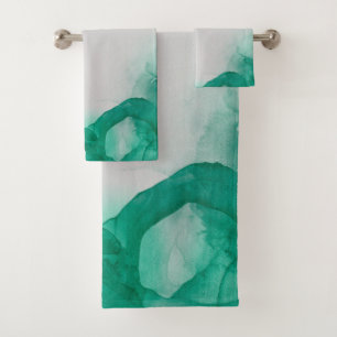 Elegante smaragdgroen bad handdoek