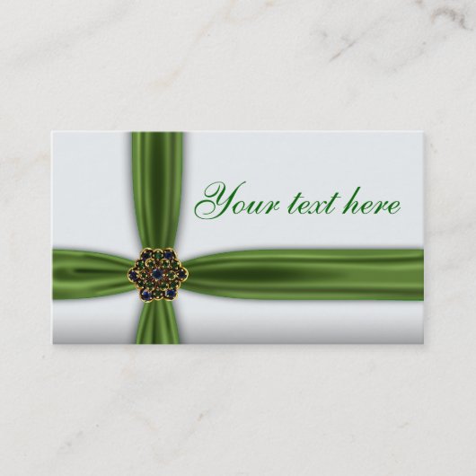 Elegante Smaragdgroen Visitekaartje (Voorkant)