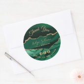 Elegante smaragdgroene agaat dank u sticker (Envelop)