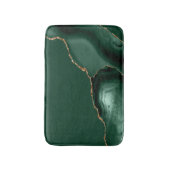 Elegante Smaragdgroene Agaat Gouden Glitter Badmat (Voorkant Verticaal)