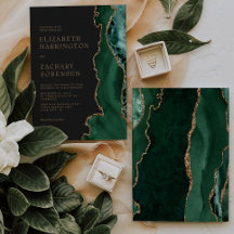 Elegante Smaragdgroene Agaat Gouden Trouw