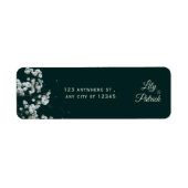 Elegante smaragdgroene baby's adem etiket (Voorkant)