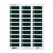 Elegante smaragdgroene baby's adem etiket (Full Sheet)