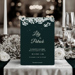 Elegante smaragdgroene baby's adem  kaart