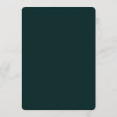 Elegante smaragdgroene baby's adem trouwdag programmakaart (Achterkant)