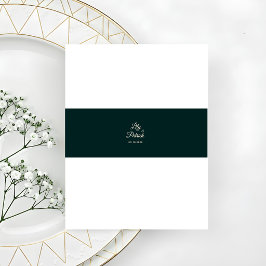 Elegante smaragdgroene baby's adem uitnodigingen wikkel