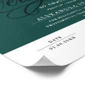 Elegante Smaragdgroene Certificaat van Voltooiing Poster (Hoek)